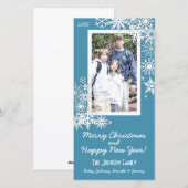 Weihnachtsfest Schneeflocke Feiertagskarte (Vorne/Hinten)