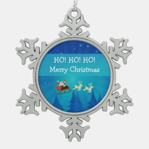 Weihnachtsfest Schneeflocken Zinn-Ornament