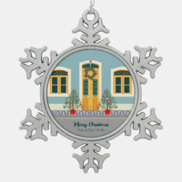 Weihnachtsfest Schneeflocken Zinn-Ornament