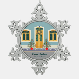 Weihnachtsfest Schneeflocken Zinn-Ornament