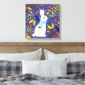 Weihnachtsfest Schneekaninchen Winter Leinwanddruck (Insitu (Schlafzimmer))