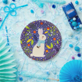 Weihnachtsfest Schneekaninchen Winter Pappteller (Party)