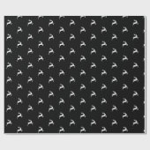Weihnachtsfest Schwarz-weißer Hirsche Geschenkpapier (Flach)