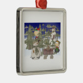 Weihnachtsfest Silbernes Ornament (Rechts)