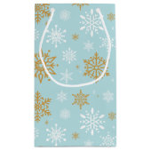 Weihnachtsfest Snowflakes Geschenktasche Kleine Geschenktüte (Rückseite)