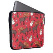 Weihnachtsfest: Snowman Pattern Laptopschutzhülle (Vorne Rechts)