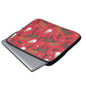 Weihnachtsfest: Snowman Pattern Laptopschutzhülle (Vorne Knopf)