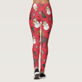 Weihnachtsfest: Snowman Pattern Leggings (Rückseite)