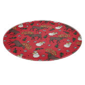 Weihnachtsfest: Snowman Pattern Schneidebrett (Ecke)