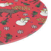 Weihnachtsfest: Snowman Pattern Schneidebrett (Ecke)