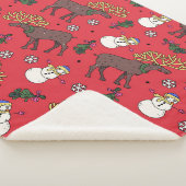 Weihnachtsfest: Snowman Pattern Sherpadecke (3/4)