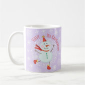 Weihnachtsfest Snowman Schneeflocken Kaffeetasse (Links)