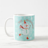 Weihnachtsfest Snowman Schneeflocken Kaffeetasse (Links)