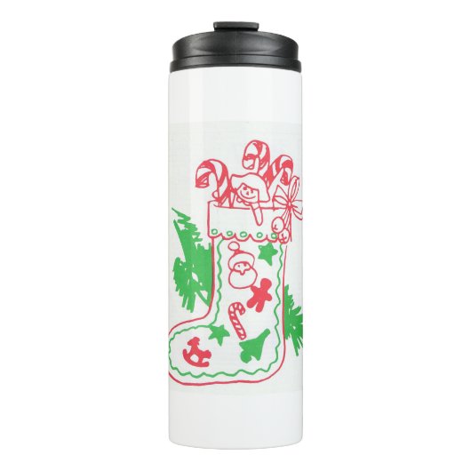 Weihnachtsfest Strumpf Thermosbecher (Vorderseite)