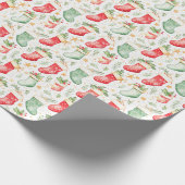 Weihnachtsfest-Strümpfe Geschenkpapier (Ecke)