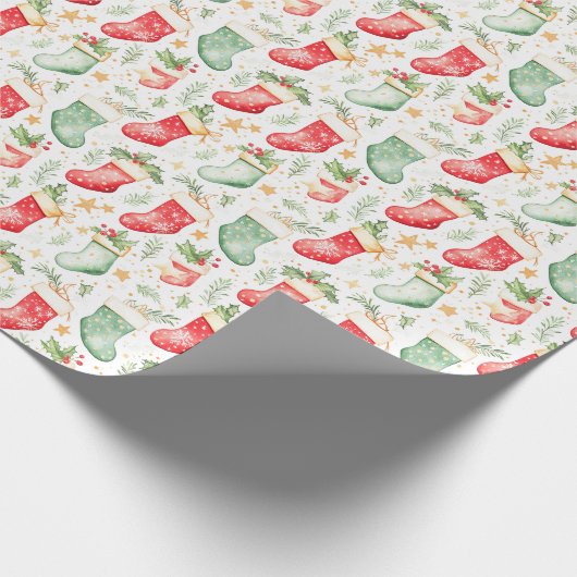 Weihnachtsfest-Strümpfe Geschenkpapier (Ecke)