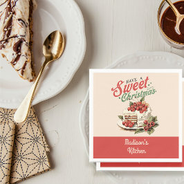 Weihnachtsfest Süßkuchen Individuelle Name Serviette