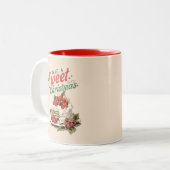 Weihnachtsfest Süßkuchen Individuelle Name Zweifarbige Tasse (Vorderseite Links)