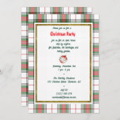 Weihnachtsfest Tartan Kariert Einladung (Vorne/Hinten)