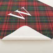 Weihnachtsfest Tartan Kariert + Monogram Sherpadecke (3/4)