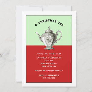 Weihnachtsfest Tea Party Einladungen