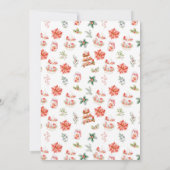 Weihnachtsfest Tee Geburtstagsparty Rote Einladung (Rückseite)