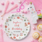 Weihnachtsfest Tee Geburtstagsparty Rote Pappteller (Party)