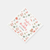 Weihnachtsfest Tee Geburtstagsparty Rote Serviette (Ecke)