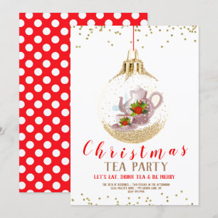 Weihnachtsfest Tee Party Einladung