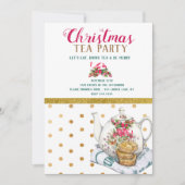 Weihnachtsfest Tee Party Einladung (Vorderseite)