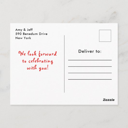 Weihnachtsfest Tee Party Rot Postkarte (Rückseite)