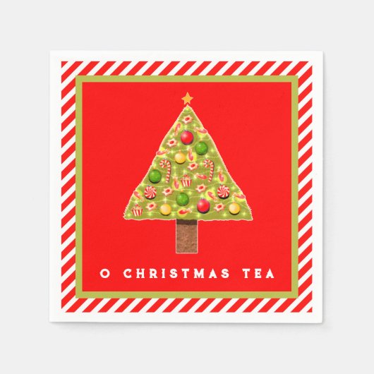 Weihnachtsfest Tee Party Serviette (Vorderseite)
