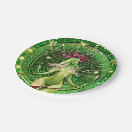 Weihnachtsfest-Teller Pappteller (Schrägansicht)