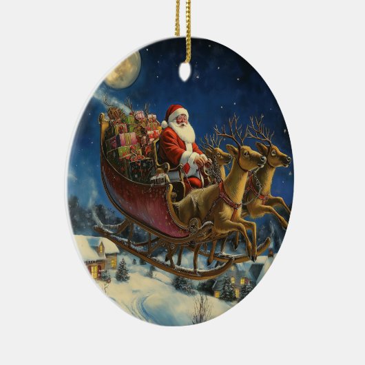 Weihnachtsfest über Schneedorf Weihnachtsschmuck (Rechts)