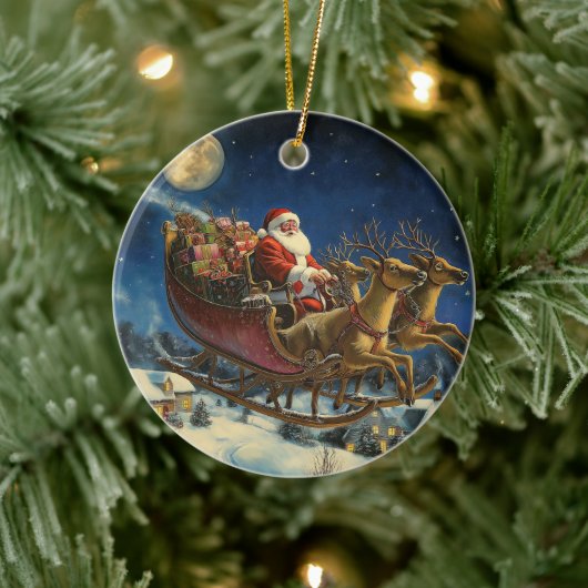 Weihnachtsfest über Schneedorf Weihnachtsschmuck (Baum)