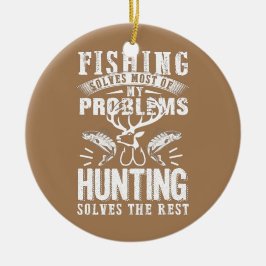 Weihnachtsfest und Jagen Weihnachten Spaß Keramik Ornament (Vorne)