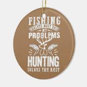 Weihnachtsfest und Jagen Weihnachten Spaß Keramik Ornament (Links)