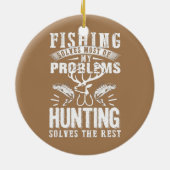 Weihnachtsfest und Jagen Weihnachten Spaß Keramik Ornament (Hinten)