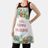 Weihnachtsfest Urlaub Floral Personalisiert Schürze (InSitu)