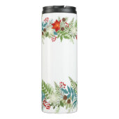 Weihnachtsfest Urlaub Floral Personalisiert Thermosbecher (Rückseite)