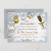 Weihnachtsfest-Verlobung Einladungspostkarte (Vorne/Hinten)