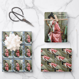 Weihnachtsfest Viktorianisch Urlaub Geschenkpapier Set