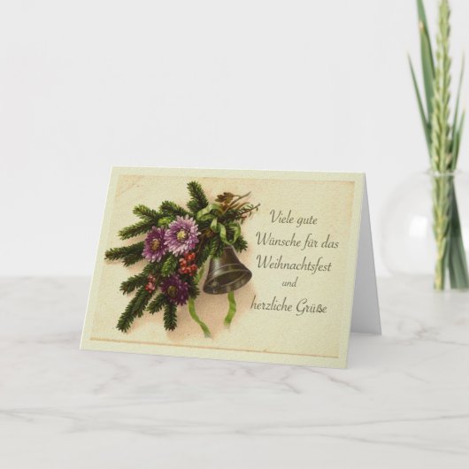 Weihnachtsfest - Vintage Karte (Vorderseite)