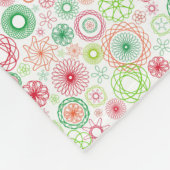 Weihnachtsfest Vintage Spiralen Fleecedecke (Ecke)