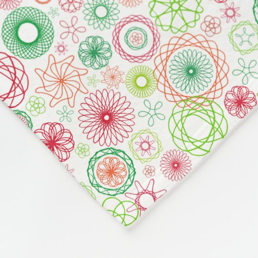 Weihnachtsfest Vintage Spiralen Fleecedecke (Ecke)