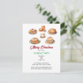 Weihnachtsfest Wasserfarbe Einladung (Stehend Vorderseite)