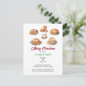 Weihnachtsfest Wasserfarbe Einladungspostkarte (Stehend Vorderseite)