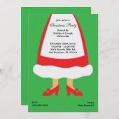 Weihnachtsfest, Weihnachten, Elf und Frau Claus Ho Einladung (Vorne/Hinten)