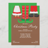 Weihnachtsfest, Weihnachten, Elf und Frau Claus Ho Einladung (Vorne/Hinten)