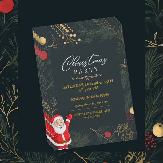 Weihnachtsfest Weihnachten-Party Einladung